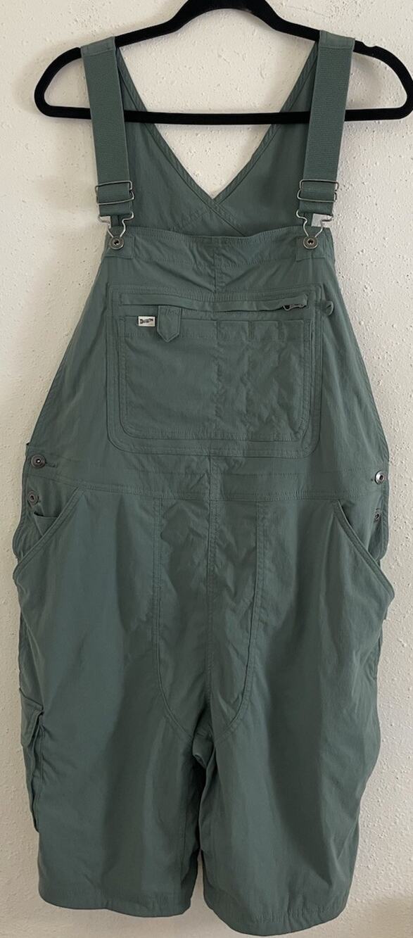 Duluth Trading Co. Overalls Shorts Fir Green Gardening Shortails Size XL